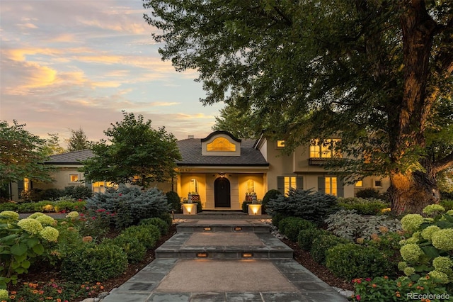 view of front of house featuring stucco siding