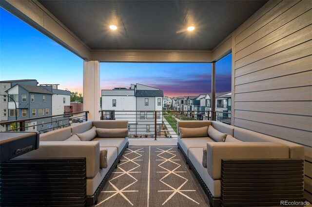 12270 W 57th Ave, Arvada, CO 80002 - balcony featuring outdoor lounge area and a residential view