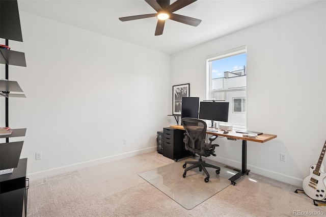 12270 W 57th Ave, Arvada, CO 80002 - carpeted office space featuring ceiling fan and baseboards