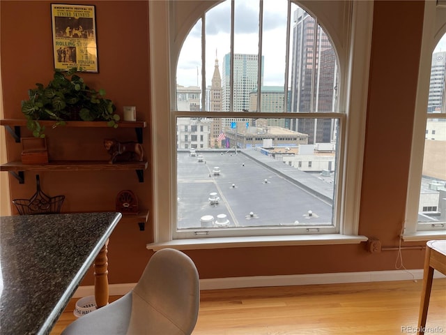 interior space featuring light hardwood / wood-style flooring