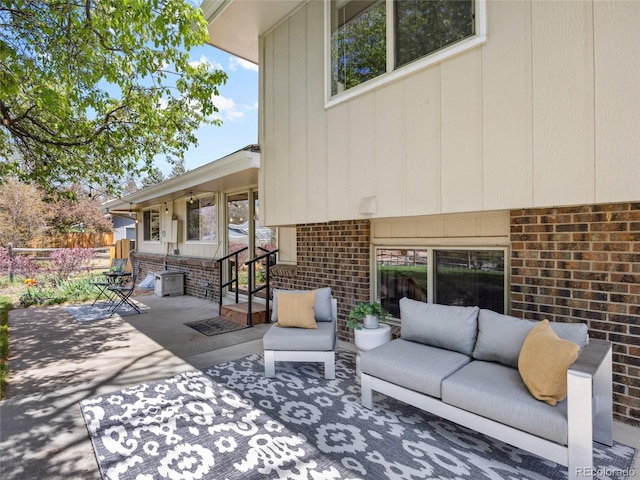 6490 S Pontiac Ct, Centennial, CO 80111 - view of patio with an outdoor hangout area and fence