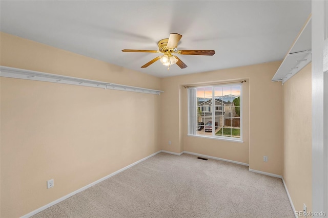 3371 Bexley Dr, Colorado Springs, CO 80922 - spare room with ceiling fan, baseboards, and carpet