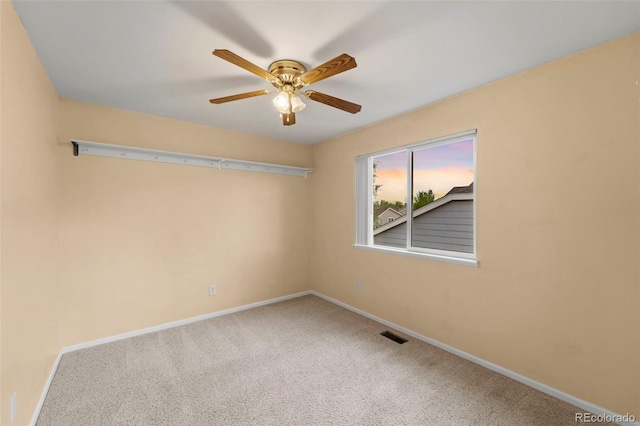 3371 Bexley Dr, Colorado Springs, CO 80922 - unfurnished room with ceiling fan, baseboards, and carpet floors