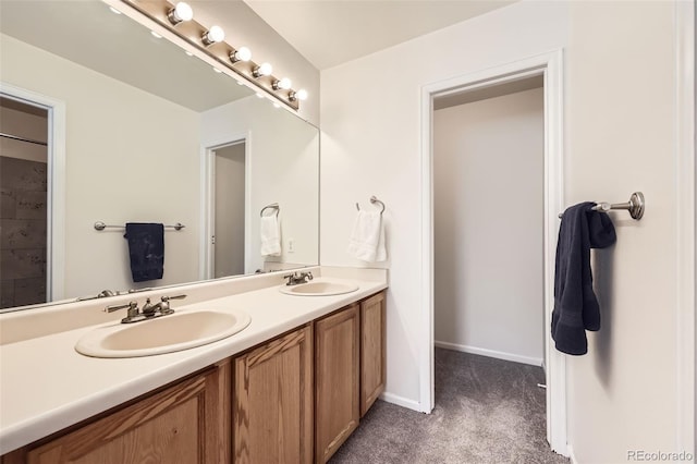 3734 Licorice Trl, Castle Rock, CO 80109 - full bath with double vanity and baseboards