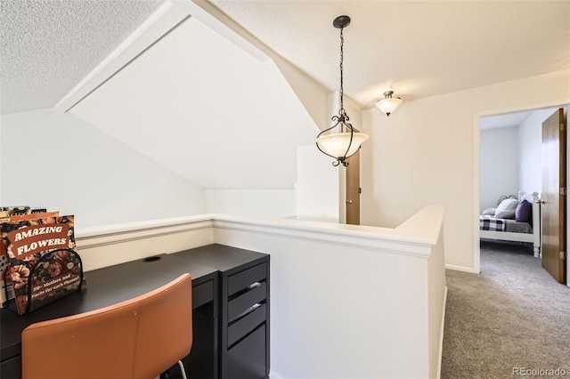3734 Licorice Trl, Castle Rock, CO 80109 - home office with carpet and vaulted ceiling