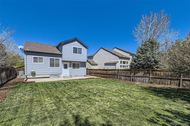 3734 Licorice Trl, Castle Rock, CO 80109 - rear view of property with a patio area, a fenced backyard, and roof with shingles