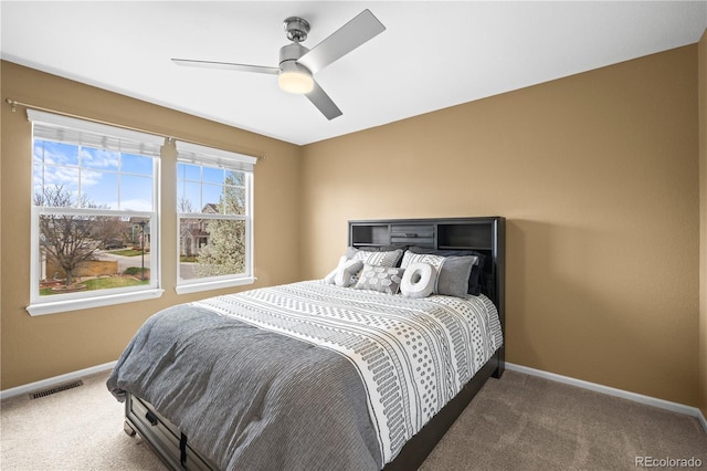 5049 Heatherglen Dr, Highlands Ranch, CO 80130 - bedroom with baseboards, carpet, and ceiling fan
