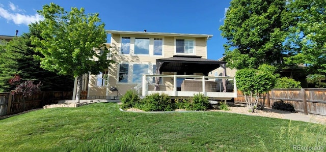 5049 Heatherglen Dr, Highlands Ranch, CO 80130 - rear view of property with a deck