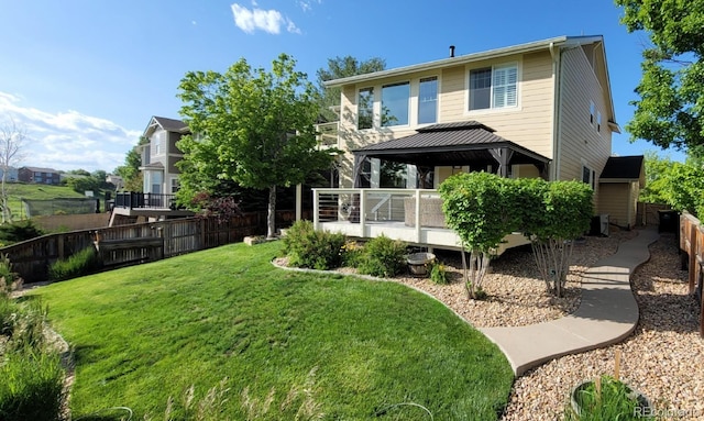 5049 Heatherglen Dr, Highlands Ranch, CO 80130 - back of house featuring a gazebo