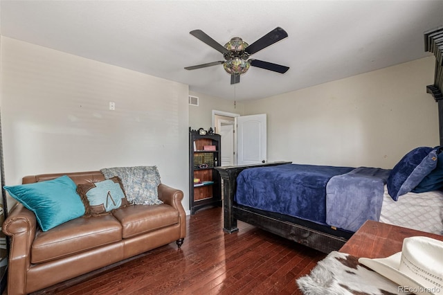 42313 Vista Rdg, Parker, CO 80138 - bedroom featuring hardwood / wood-style floors and a ceiling fan