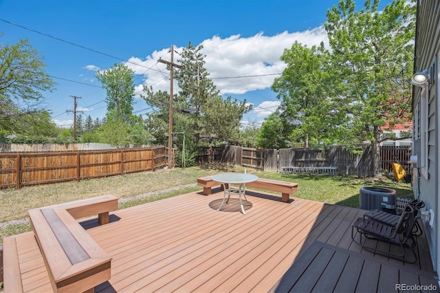11337 E 1st Ave, Aurora, CO 80010 - wooden terrace with central AC