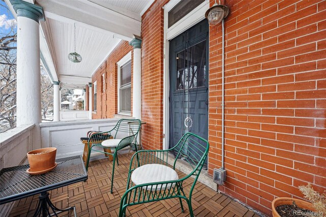 view of patio / terrace with a porch