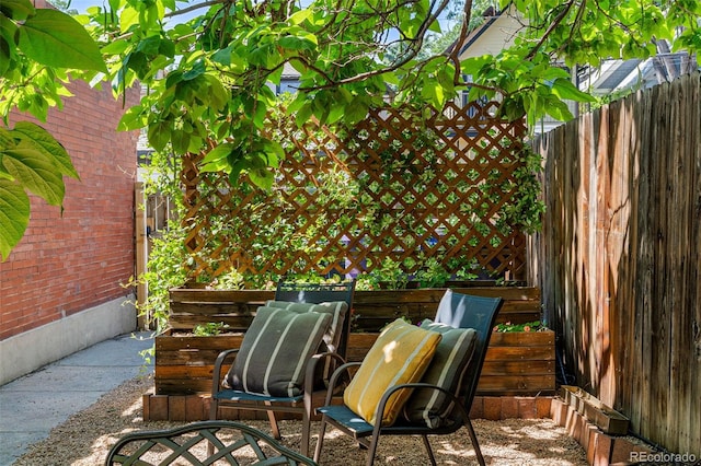 view of patio / terrace with a fenced backyard