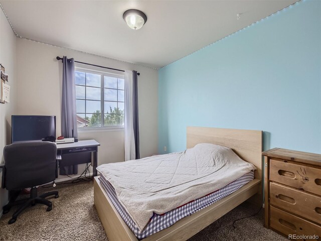 view of carpeted bedroom