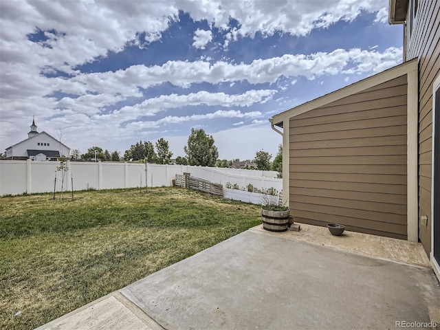 view of yard featuring a patio area