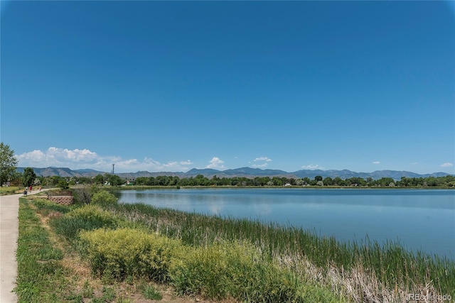 water view featuring a mountain view