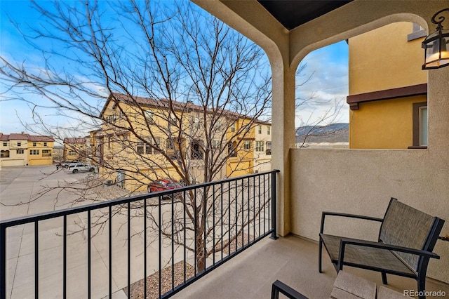 balcony with a residential view