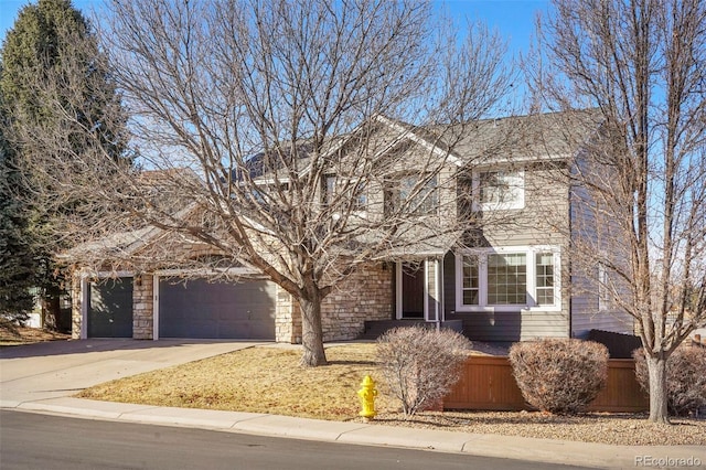 view of front of house featuring a garage