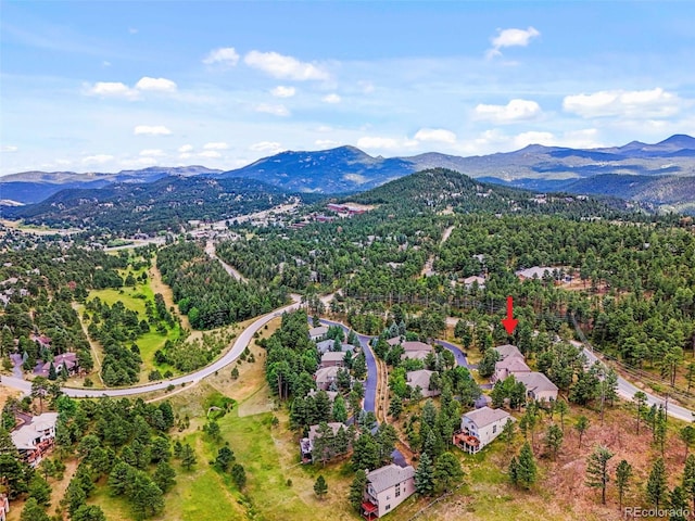 3648 Heatherwood Way, Evergreen, CO 80439 - bird's eye view of a mountainous background