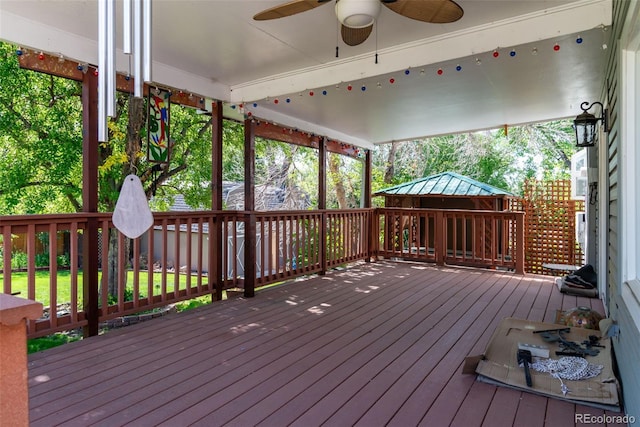 6150 Reed St, Arvada, CO 80003 - deck with ceiling fan