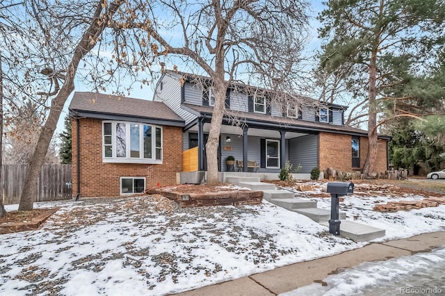 front of property with a porch