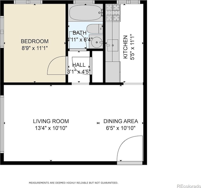1060 N Washington St Unit 1A, Denver, CO 80203 - view of room layout