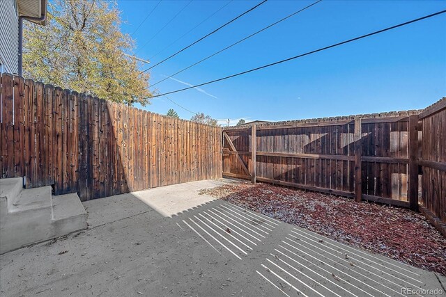 view of patio featuring a fenced backyard