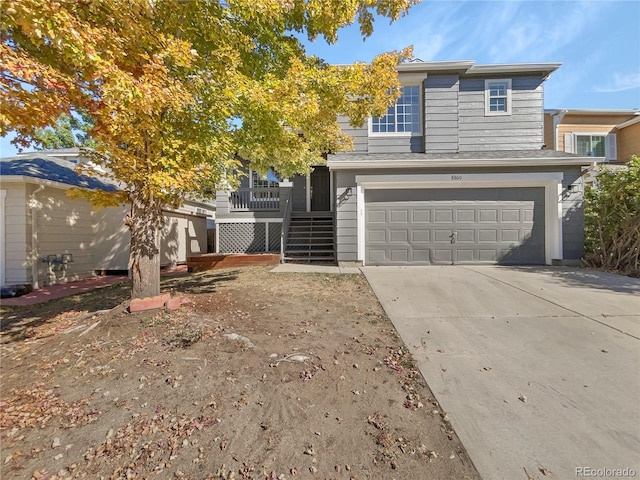 view of front of house featuring a garage