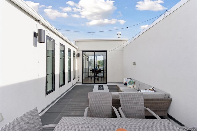 view of patio / terrace featuring an outdoor hangout area