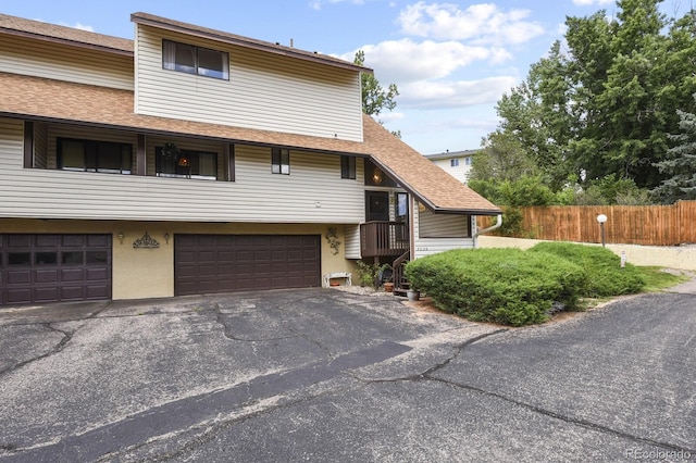 view of front of house featuring a garage