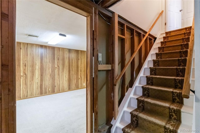5593 E Center Ave, Denver, CO 80246 - stairway with wood walls