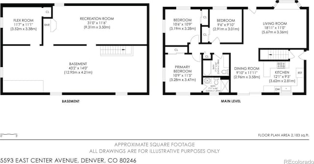 5593 E Center Ave, Denver, CO 80246 - floor plan / room layout
