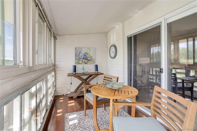 view of sunroom