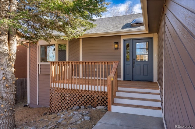 view of doorway to property