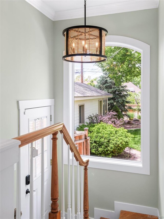 1767 S Sherman St, Denver, CO 80210 - stairway with ornamental molding