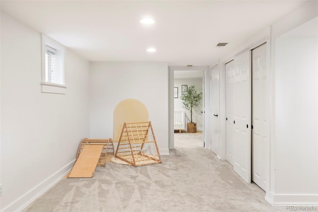 1767 S Sherman St, Denver, CO 80210 - hall featuring carpet, baseboards, and recessed lighting