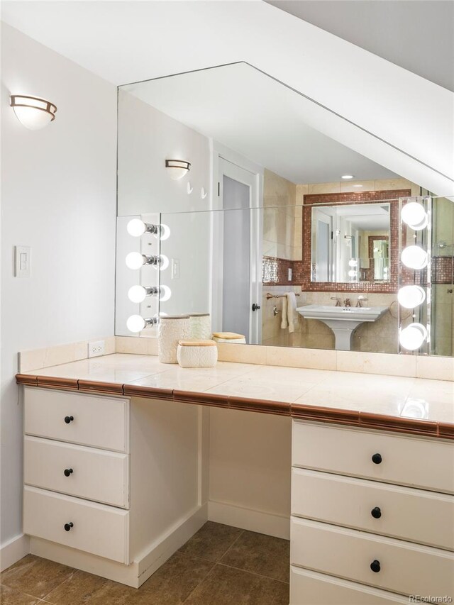 1767 S Sherman St, Denver, CO 80210 - bathroom featuring tile patterned floors and a sink
