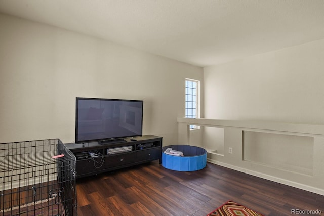 interior space featuring dark hardwood / wood-style flooring