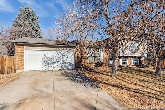 ranch-style home with a garage