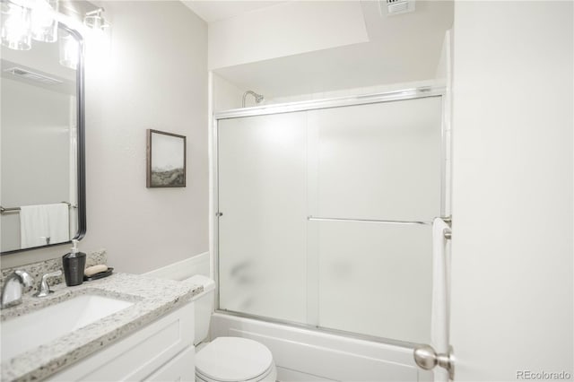 3855 S Monaco St Unit 208, Denver, CO 80237 - full bathroom featuring vanity and shower / bath combination with glass door