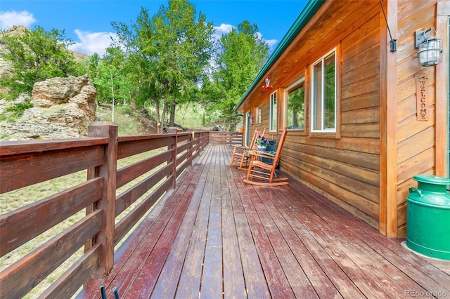 view of wooden terrace