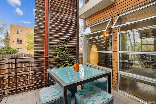 190 W Archer Pl, Denver, CO 80223 - balcony with outdoor dining area
