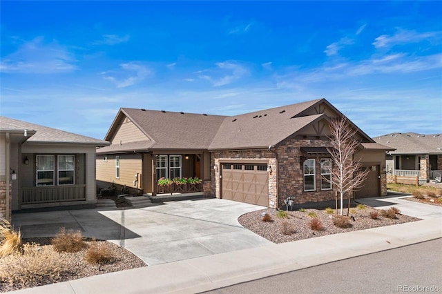 4475 Hidden Gulch Rd, Castle Rock, CO 80104 - view of front of property with driveway, a garage, and a shingled roof