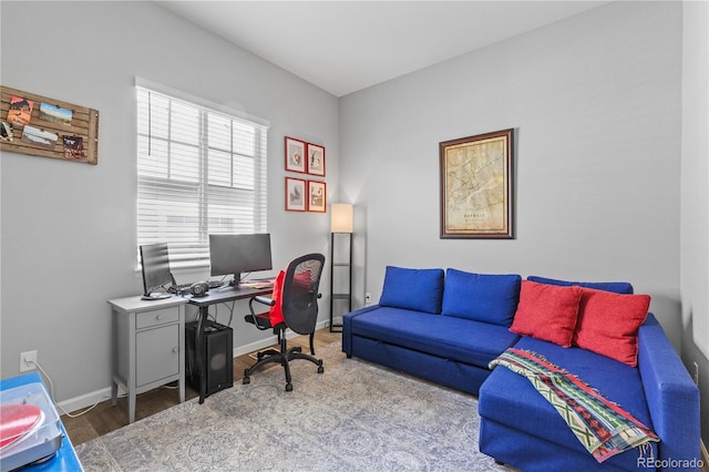 9028 S Catawba St, Aurora, CO 80016 - office area with wood finished floors and baseboards