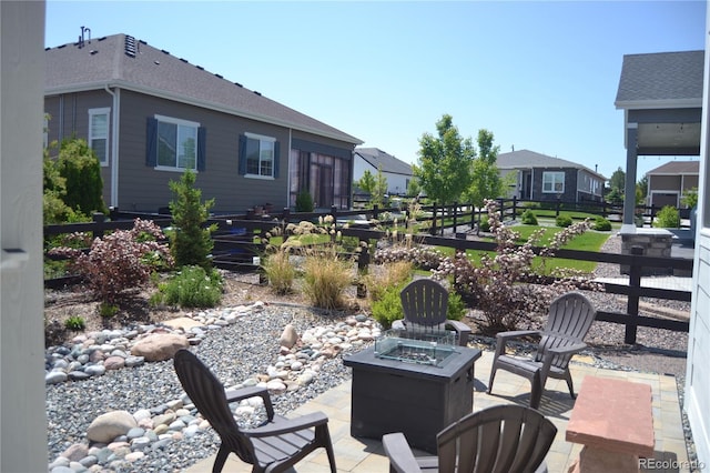9028 S Catawba St, Aurora, CO 80016 - view of patio with a fire pit