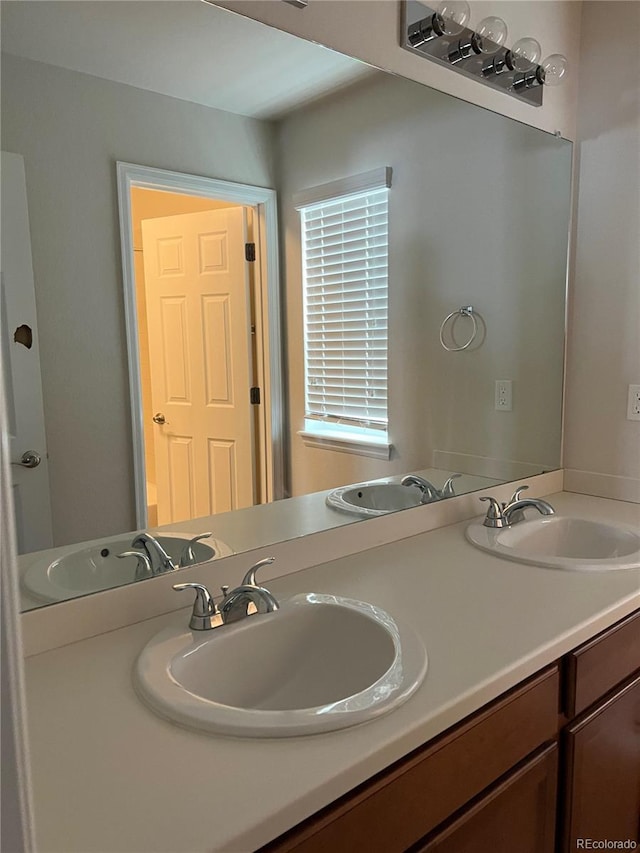 bathroom with vanity