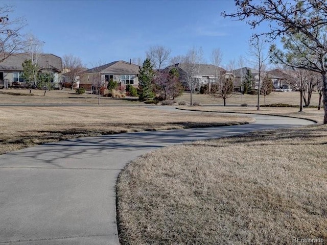 view of street featuring a residential view