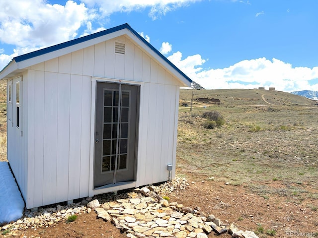 601 N Wood St, Silver Cliff, CO 81252 - view of shed featuring a mountain view