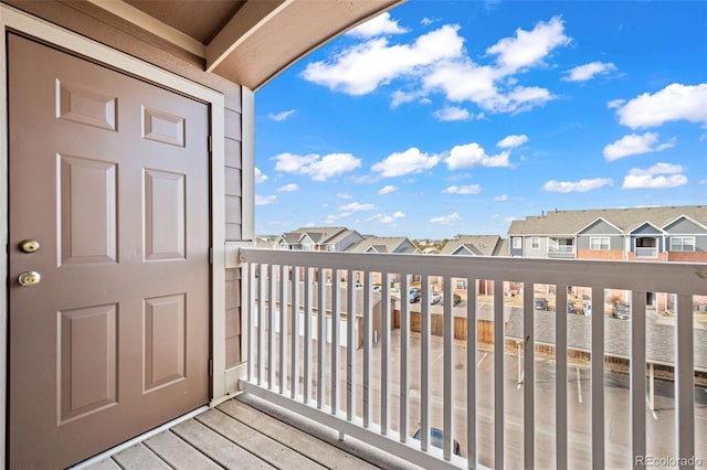 balcony with a residential view