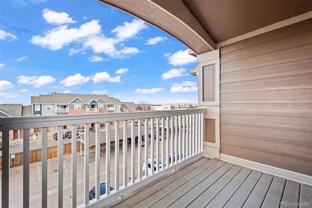 balcony featuring a residential view